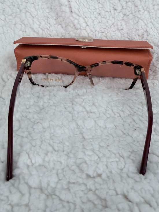 Tory Burch NWT Rectangular Tortoise Shell Eyeglasses + Case main image 4